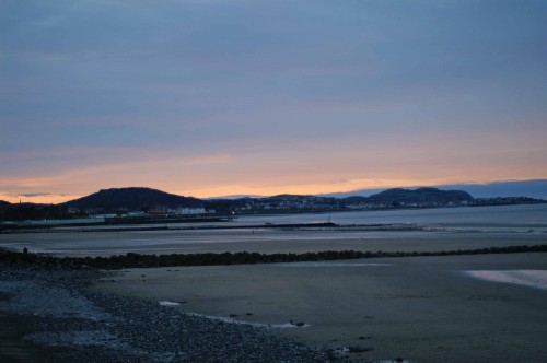 23212TGROS-Sunset view of Rhos-on-Sea, Little Orme & Bryn Euryn