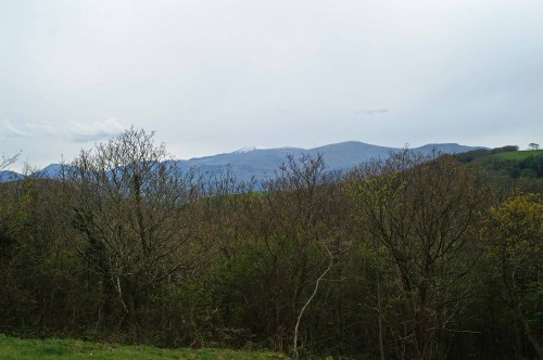 27412tgwlr-view to snowdonia from bryn euryn-snow-capped mountain