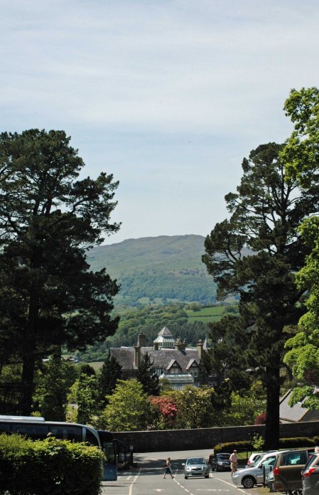 The view walking down from the car park