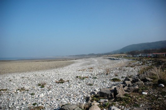 The shoreline stretches on to Pensarn then on to Prestatyn and Rhyl