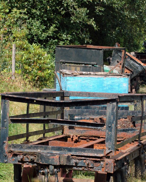 A Ffestiniog Railway brake truck would have been loaded with slates and transported to Porthmadog
